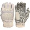 2023 Spiderz HYBRID Batting Gloves: White/White -Baseball Equipment Sports Store 2020HybWhiteout