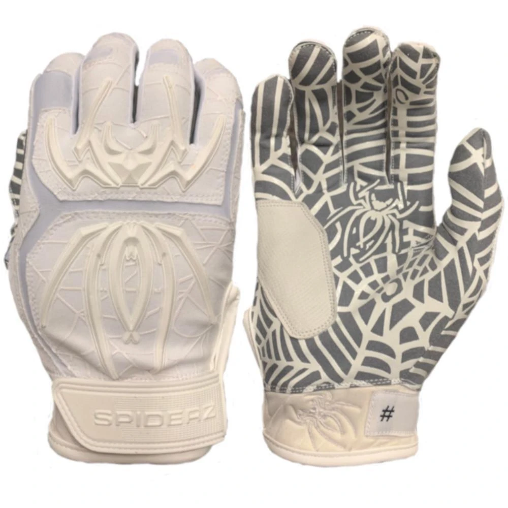 2023 Spiderz HYBRID Batting Gloves: White/White 3 2023 Spiderz HYBRID Batting Gloves: White/White