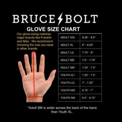 Bruce Bolt PREMIUM PRO Long Cuff Batting Gloves: Black -Baseball Equipment Sports Store BBBGSIZECHART 1 56922a1b 2abb 425e 86ec 98f90df544e2