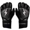 Bruce Bolt PREMIUM PRO Chrome Series Long Cuff Batting Gloves: Black -Baseball Equipment Sports Store BLACKLONG