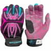 2023 Spiderz HYBRID Batting Gloves: Black Vice -Baseball Equipment Sports Store Black Vice