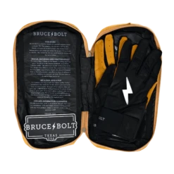Bruce Bolt PREMIUM PRO Long Cuff Batting Gloves: Black -Baseball Equipment Sports Store LC BLKG BAG2