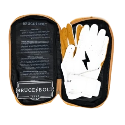 Bruce Bolt PREMIUM PRO Long Cuff Batting Gloves: White 13 Bruce Bolt PREMIUM PRO Long Cuff Batting Gloves: White -Baseball Equipment Sports Store LC WHTG BAG2