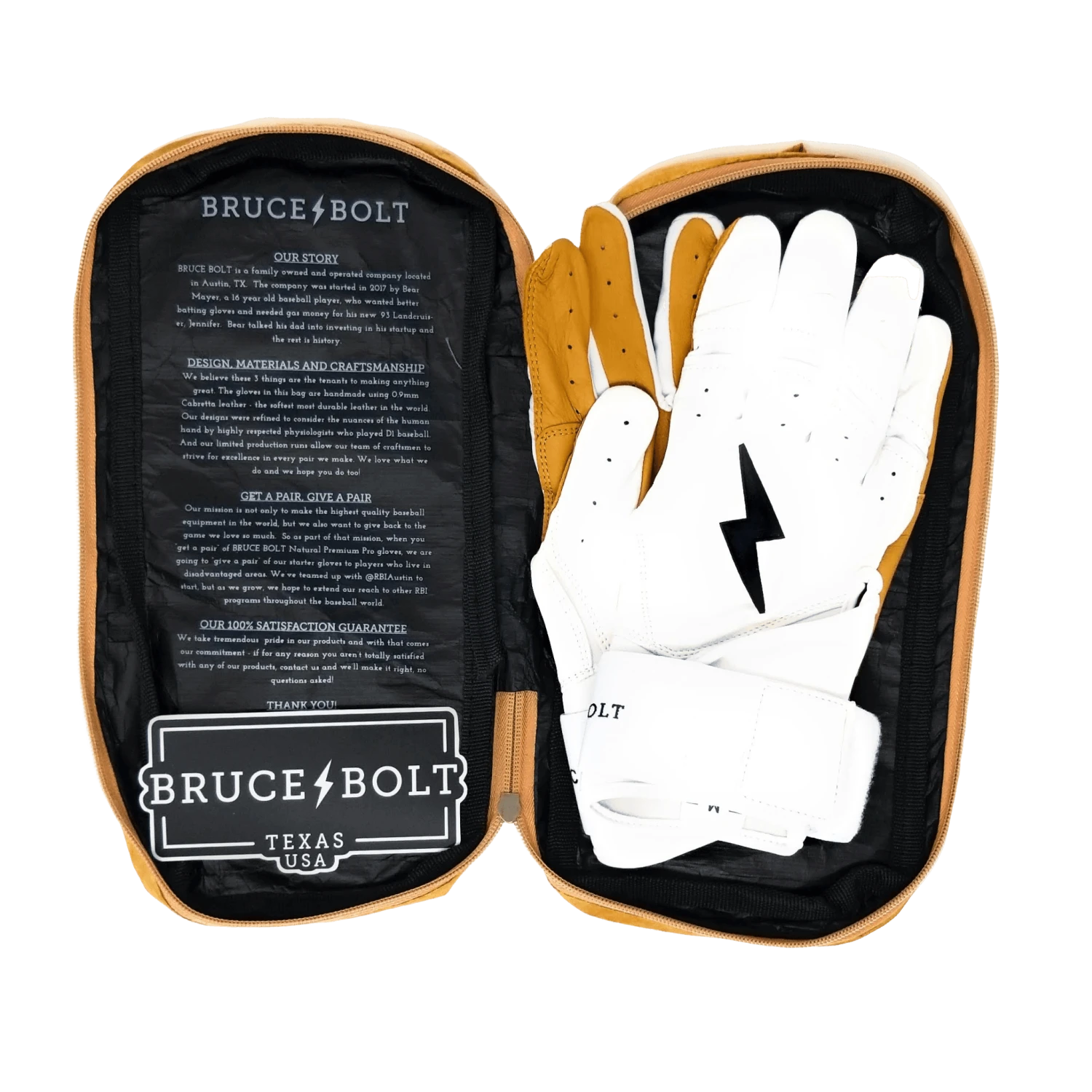 Bruce Bolt PREMIUM PRO Long Cuff Batting Gloves: White 6 Bruce Bolt PREMIUM PRO Long Cuff Batting Gloves: White - Image 4