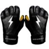 Bruce Bolt PREMIUM PRO Short Cuff Batting Gloves: Black -Baseball Equipment Sports Store SC BLKG HERO