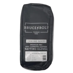 Bruce Bolt PREMIUM PRO Chrome Series Short Cuff Batting Gloves: White -Baseball Equipment Sports Store SC CHRW BAG