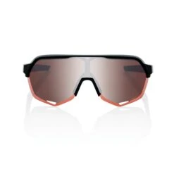 100% S2 Sunglasses Soft Tact Black - HiPER Crimson Silver Mirror Lens -Baseball Equipment Sports Store SP22 S2 60006 00002 FRONT