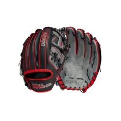 2023 Wilson A2000 1975 Spin Control 11.75" Infield Baseball Glove: WBW1009861175 -Baseball Equipment Sports Store WBW100986 8 A2000 IF 1975SC SPIN CONTROL 1175 BlackSS GreyDimple Red.png.cq5dam.web .1200.1200
