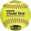 Worth 12" Super Gold Dot WSL Slowpitch Softballs (Dozen): YS44WSLC -Baseball Equipment Sports Store Worth YS44WSLC 500x500 bf5c8aa0 d4f1 48d7 971e 7e28b63e2c12