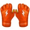 Bruce Bolt PREMIUM PRO Short Cuff Batting Gloves: Orange 2 Bruce Bolt PREMIUM PRO Short Cuff Batting Gloves: Orange -Baseball Equipment Sports Store premium pro short cuff batting gloves orange brucebolt 362485