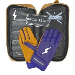 Bruce Bolt PREMIUM PRO Short Cuff Batting Gloves: Purple -Baseball Equipment Sports Store premium pro short cuff batting gloves purple brucebolt 271484
