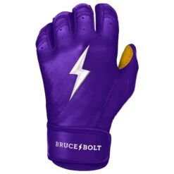 Bruce Bolt PREMIUM PRO Short Cuff Batting Gloves: Purple -Baseball Equipment Sports Store premium pro short cuff batting gloves purple brucebolt 315746