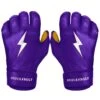 Bruce Bolt PREMIUM PRO Short Cuff Batting Gloves: Purple